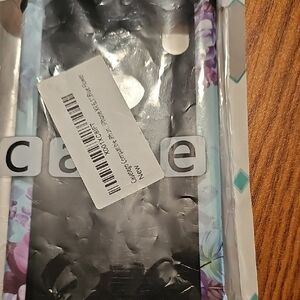 Iphone XR 6.1" Floral Phone Case - Black and Purple NEW